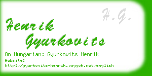 henrik gyurkovits business card
